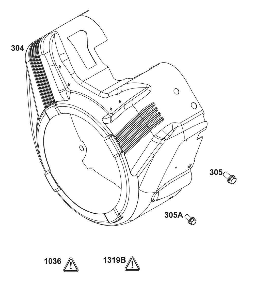 Blower Housing Group Diagram and Parts List for 359447-0118-E1  Briggs and Stratton Engine